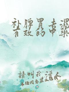 补脾胃去湿气最有效的中药