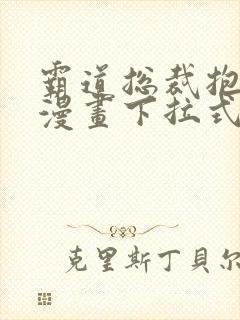 霸道总裁抱抱我漫画下拉式免费