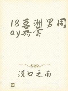 18亚洲男同gay无套