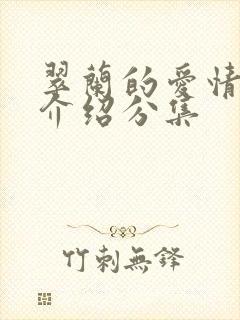 翠兰的爱情剧情介绍分集