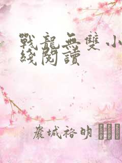 战龙无双小说在线阅读