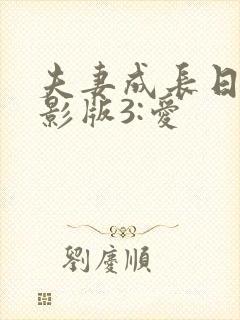 夫妻成长日记电影版3:爱