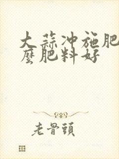 大蒜冲施肥用什么肥料好