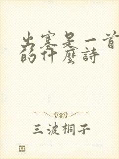 出塞是一首著名的什么诗