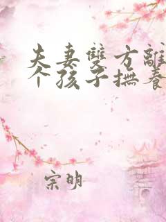 夫妻双方离婚两个孩子抚养权怎么判定