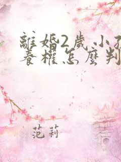 离婚2岁小孩抚养权怎么判定