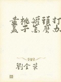 黄桃罐头打不开盖子怎么办