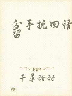 分手挽回情感挽留