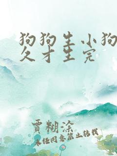 狗狗生小狗要多久才生完