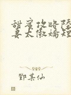 甜蜜攻略陆总前妻太傲娇短剧