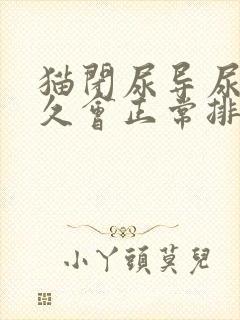 猫闭尿导尿后多久会正常排尿