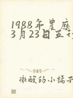 1988年农历3月23日五行属什么