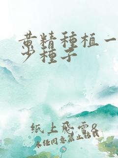 黄精种植一亩多少种子