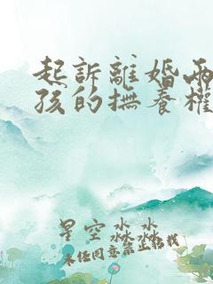 起诉离婚两个小孩的抚养权怎么判