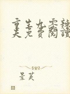 重生九零辣妻追夫免费阅读