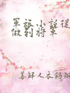 军旅小说从小兵做到将军