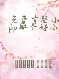 免费有声小说app哪个好小说