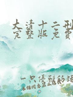 大清十二刑电影完整版免费