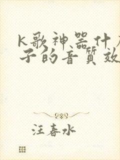 k歌神器什么牌子的音质效果好