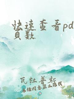 快速查看pdf页数