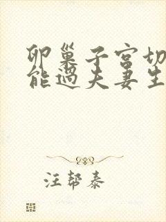 卵巢子宫切除后能过夫妻生活不