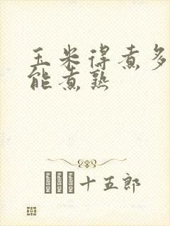 玉米得煮多久才能煮熟