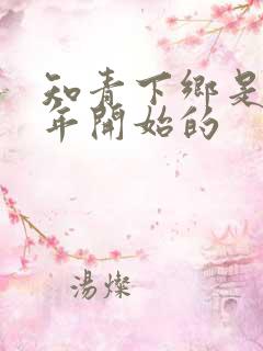 知青下乡是哪一年开始的