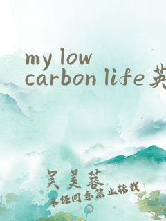 my low carbon life英语作文80词