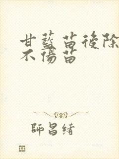 甘蓝苗后除草剂不伤苗