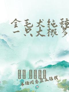 金毛犬纯种幼犬一只大概多少钱