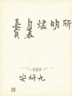长月烬明所有演员表