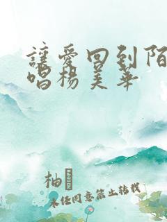 让爱回到陌生原唱杨美华