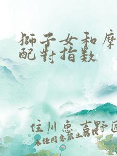 狮子女和摩羯男配对指数