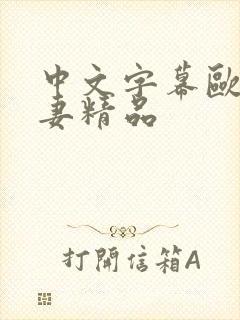 中文字幕欧美人妻精品