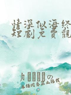 情深似海终成空短剧免费观看完整版