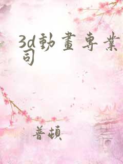 3d动画专业公司
