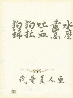 狗狗吐黄水又拉稀拉血怎么办