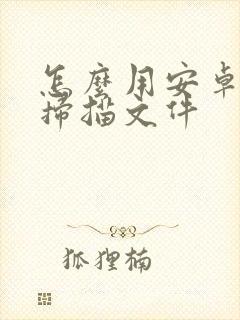 怎么用安卓手机扫描文件