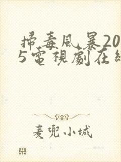 扫毒风暴2025电视剧在线观看免费
