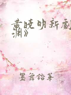 黄晓明新剧《潜渊》