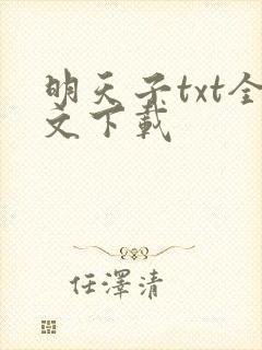 明天子txt全文下载