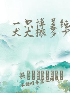 一只博美纯种幼犬大概多少钱