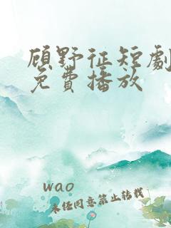 顾野征短剧全集免费播放