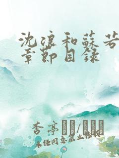 沈浪和苏若雪全章节目录