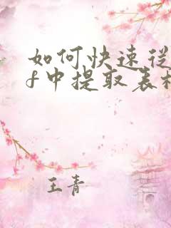 如何快速从pdf中提取表格