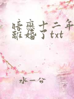 暗恋十二年后他离婚了txt