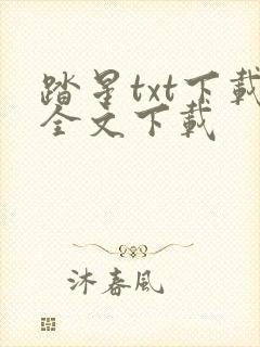 踏星txt下载全文下载
