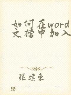 如何在word文档中加入水印
