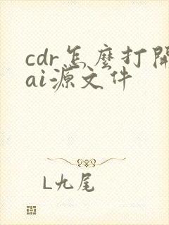 cdr怎么打开ai源文件