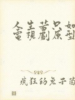 人生若只如初见电视剧原型